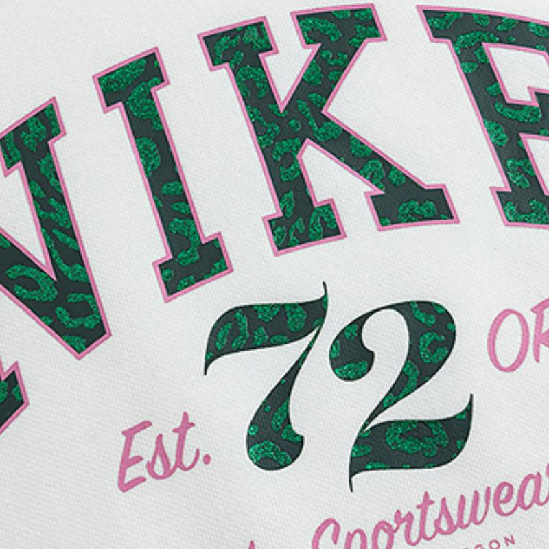 Nike Sweatshirt Round Neck Letter Stylish Long Sleeve Kids tops Cotton-Candy NY2442103PS-001