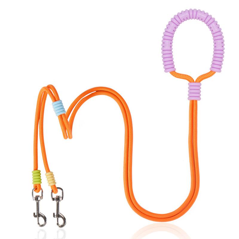 1/2 ks Lehké vodítko pro psa s dvojitou rukojetí Vodítko proti ztrátě psa Potřeby pro domácí mazlíčky Dvojité trakční lano pro domácí mazlíčky