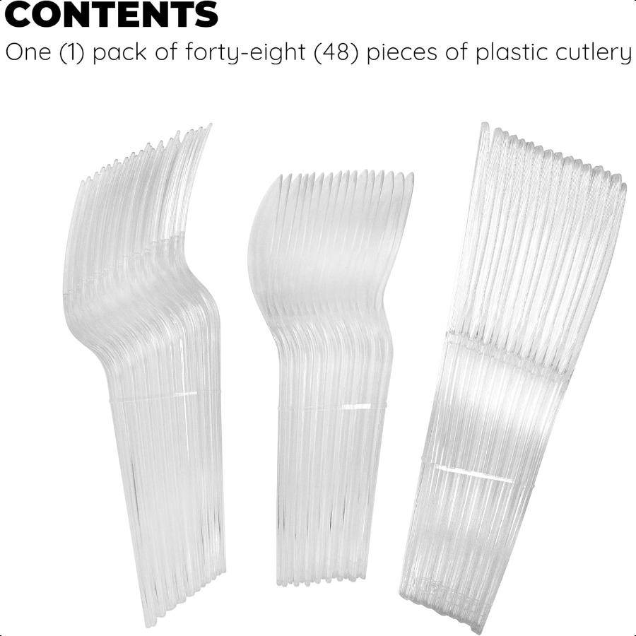 

Одноразовые прозрачные пластиковые столовые приборы: Пластиковая посуда для вечеринок, пикников, свадеб, детских праздников, дней рождений, вечеринок, офиса, дома и United States
