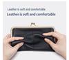 Premium Leather Long Clutch Wallet with Clasp - Large Capacity, Minimalist Design