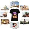 Happy New Year 2026 Printed Casual Loose Fit Top For Men Women Pure cotton T-shirt