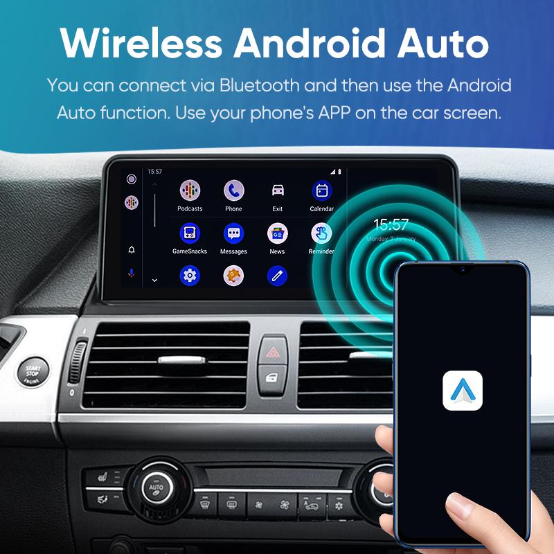 Ainavi Wireless Carplay Multimedia Player Car Radio Android Auto Qualcomm 665 8G 128G For BMW X5 E70 X6 E71 (2007-2013) CCC CIC