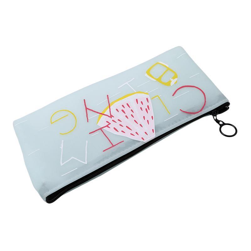 Fruit Style Cute School Pencil Case for Girls Novelty Leather Pencil Bag Kawaii Stationery Bags
