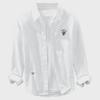 6633 Men's Oxford Long-Sleeve Embroidered Casual Shirt Jacket