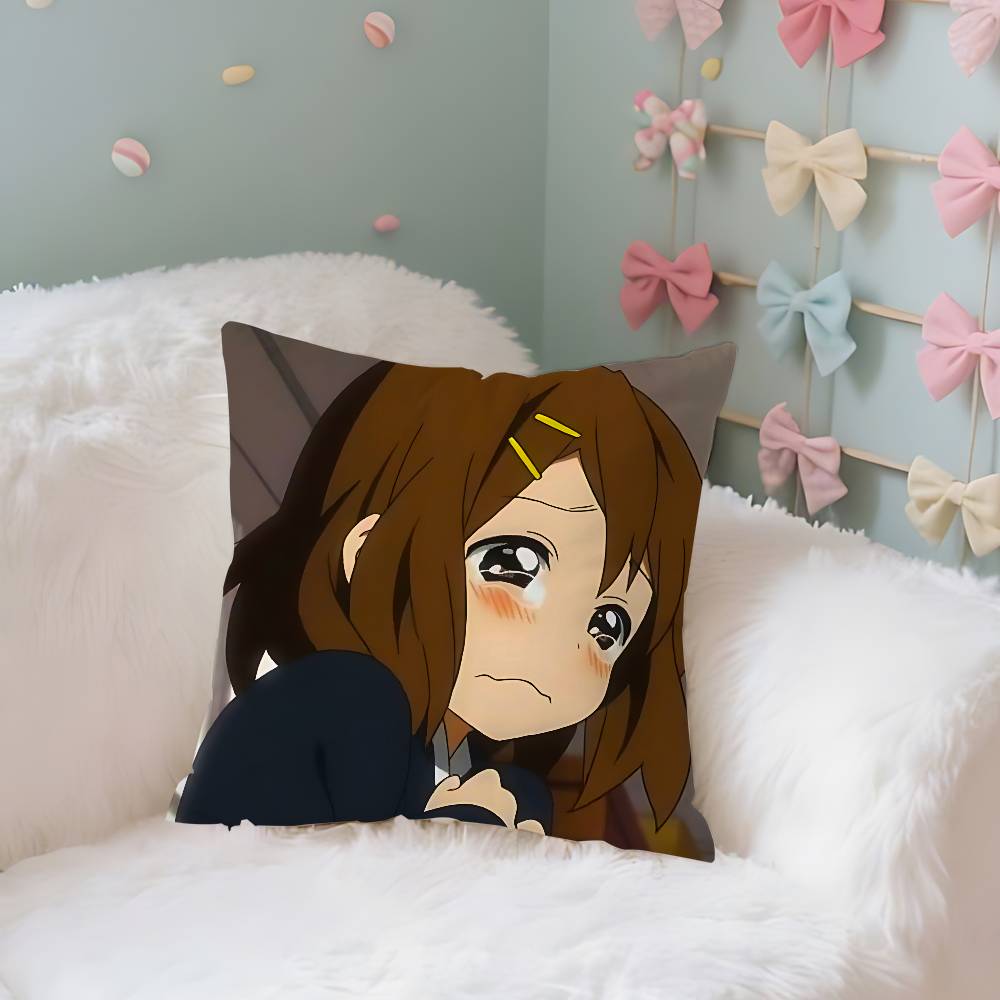 Cute Yyui Hirasawa Kawaii Case Plush Fabric Soft Pillowcase Double Sided Print Cushion Cover Household Gifts