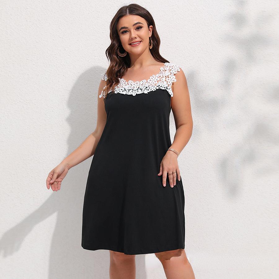 Kleid Großes, weißes Unterkleid mit Spitzenspleißung