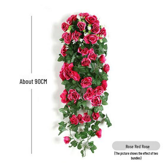 

Искусственная орхидея и роза, вьющаяся лоза, подвесная корзина - декоративная комнатная зелень для гостиной