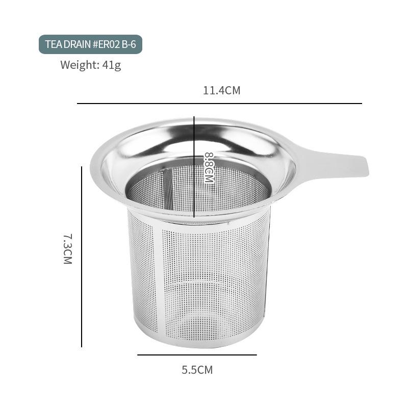 304 Stainless Steel Tea Strainer & Infuser with Silicone Lid - Tea Set Accessory.