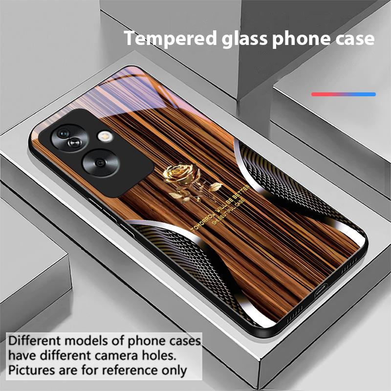 

Змея под дерево для Oppo A79 5G 58 78 74 60 4G Reno 11F Realme GT 6 11 Note 50 10 C55 X2 Закаленное стекло Черный чехол для телефона For Oppo A79 5G