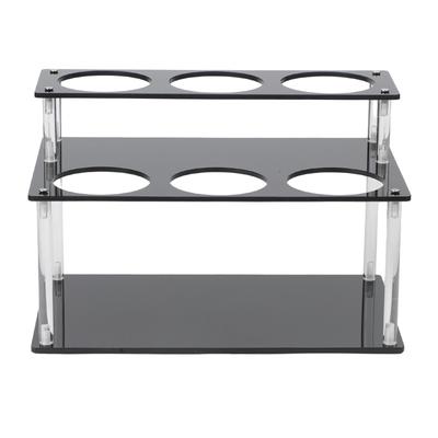 Étagère à Sirop de Café 2 Niveaux Organisateur en Acrylique pour Cuisines Bars et Restaurants Design Transparent avec Fonctionnalités d'Accès Facile