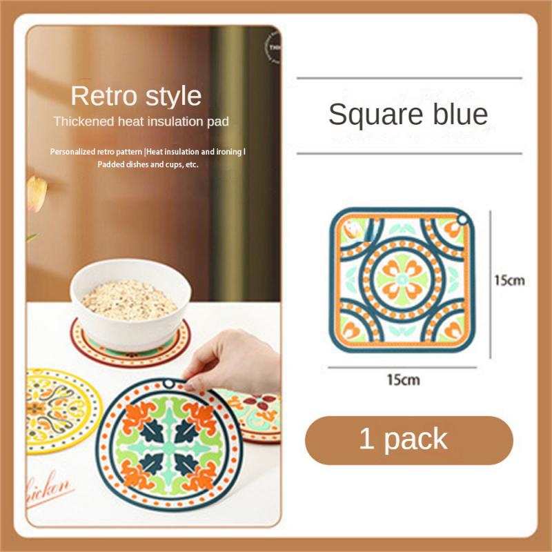 Natural Cork Round Cup Mat Drink Coasters Heat Insulation Patterned Pot Holder Mats For Coffee Table Tabletop Kitchen Tools