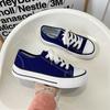 Damesko i lerret Dame Mote Sommer Casual Sneakers Student Fritidssko Høy Topp Dame Vulkaniserte Sko