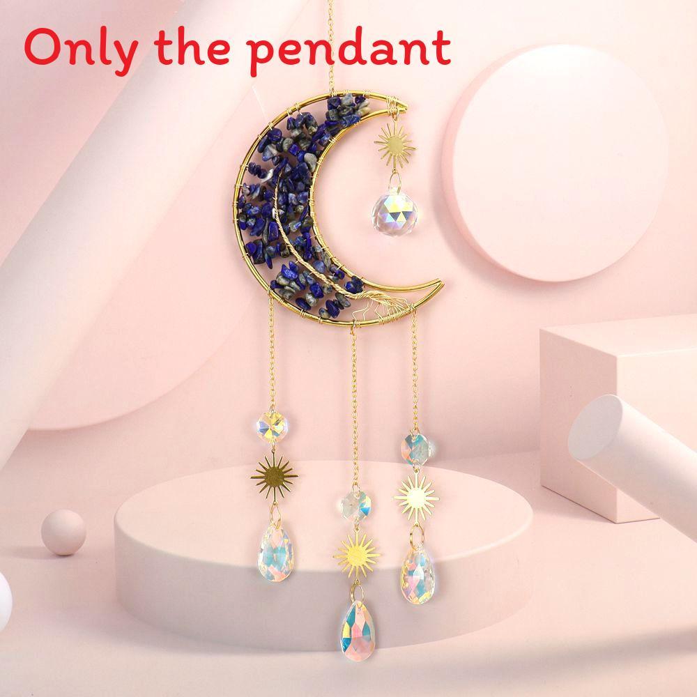 Water Crystal Tree Moon Sun Catcher Hanging Decor For Home And Meditation