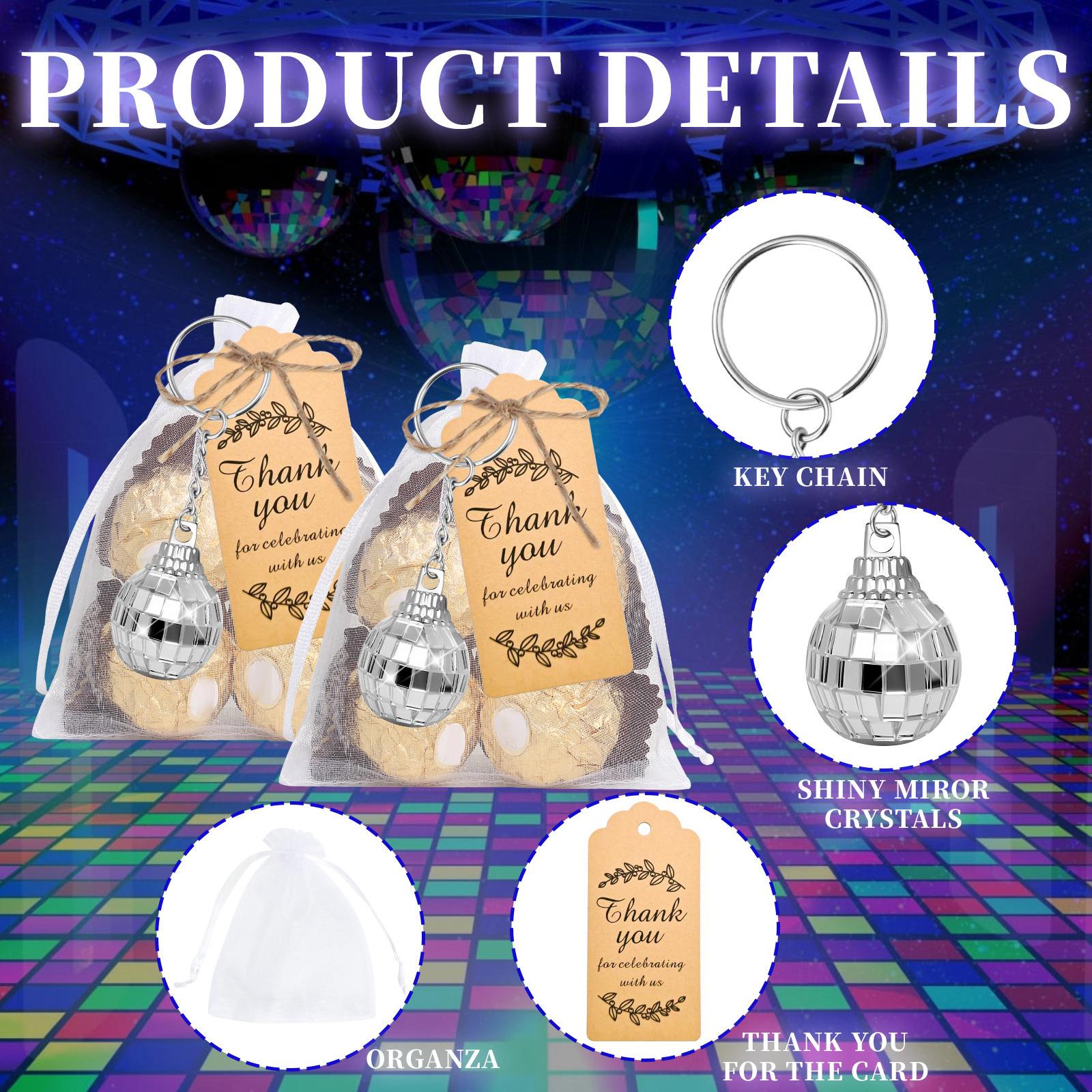 

Брелок в виде диско-шара, подарочный набор для вечеринки, подходит для ежедневного дарения и подарков на вечеринку One Size белый