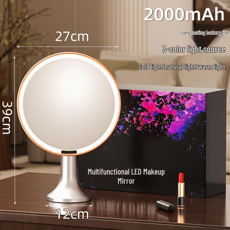 Smart LED Desktop Makeup Mirror with Light - Internet Celebrity Style