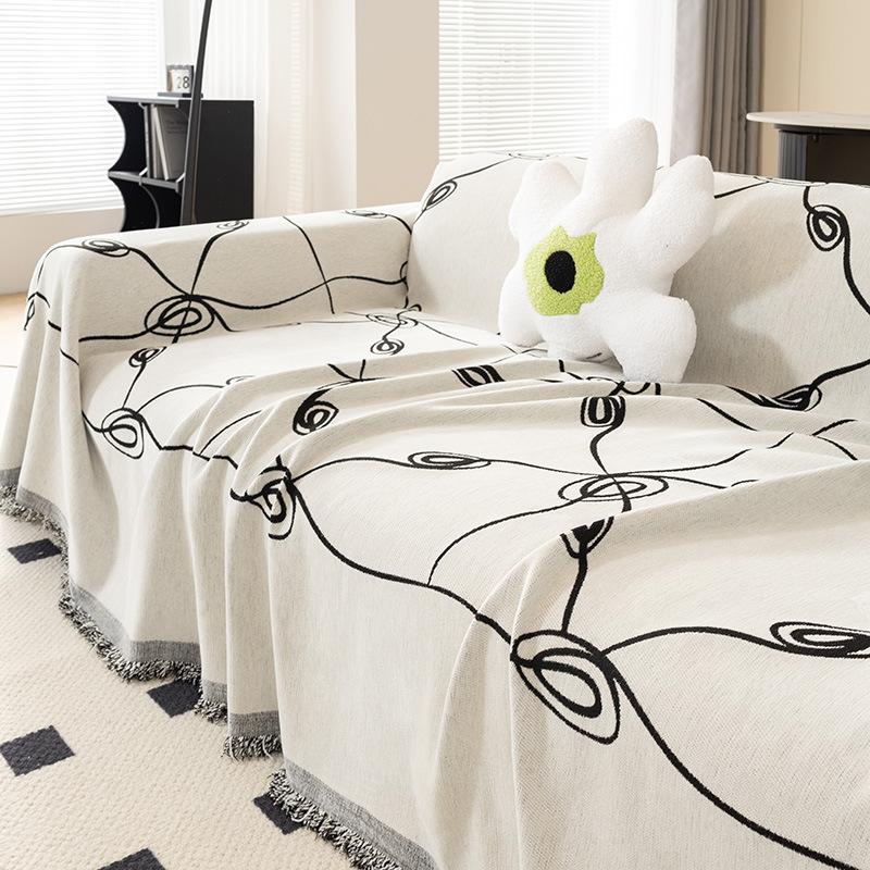 Sofa Towel Full Cover Cloth Ins Chenille Camping Blanket Sofa Cushion Cover Towel Four Seasons Universal All-inclusive Sofa Cover