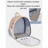 Bolsa de transporte para mascotas, mochila portátil de PU para viajes al aire libre, transparente, transpirable, para gatos y perros pequeños.