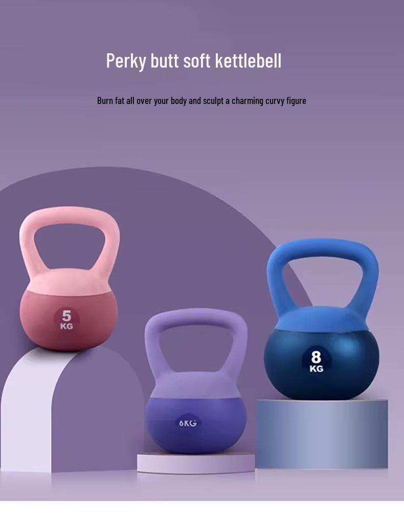 Women's Soft Kettlebell for Arm Exercises, Glute Lifts, Squats, and Strength Training