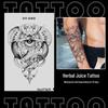 Japanese Traditional Tattoo Waterproof Sticker: Men's Long-lasting Floral Arm Pattern.