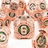 7 Pcs Orange Green Gear Wheel Metal Dice Solid Metal Polyhedral Dice Set Suitable for Role-Playing RPG  Board Game Card Game