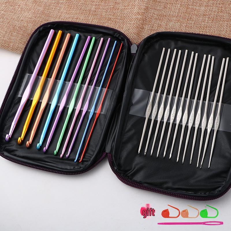 Beginner Soft-Grip Crochet Hook Set for DIY Knitting and Micro-Hooking