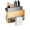 Holder Kitchen Organizer, Multifunctional Chopsticks Rack Gunmetal 1H