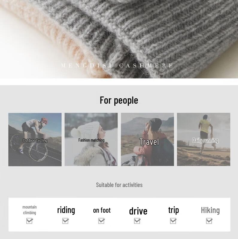 Quyoubang Outdoor Warm Wool Hat