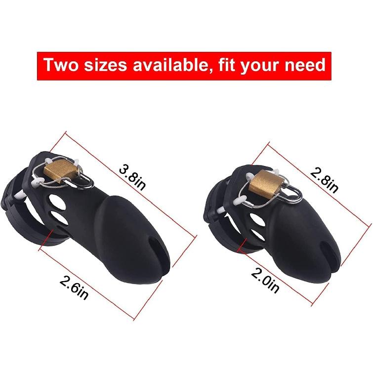 Silicone Chastity for Men Breathable Chastity Device Chastity Cage Chastity Devices Lightweight Sexual Wellness Chastity cage-Black1