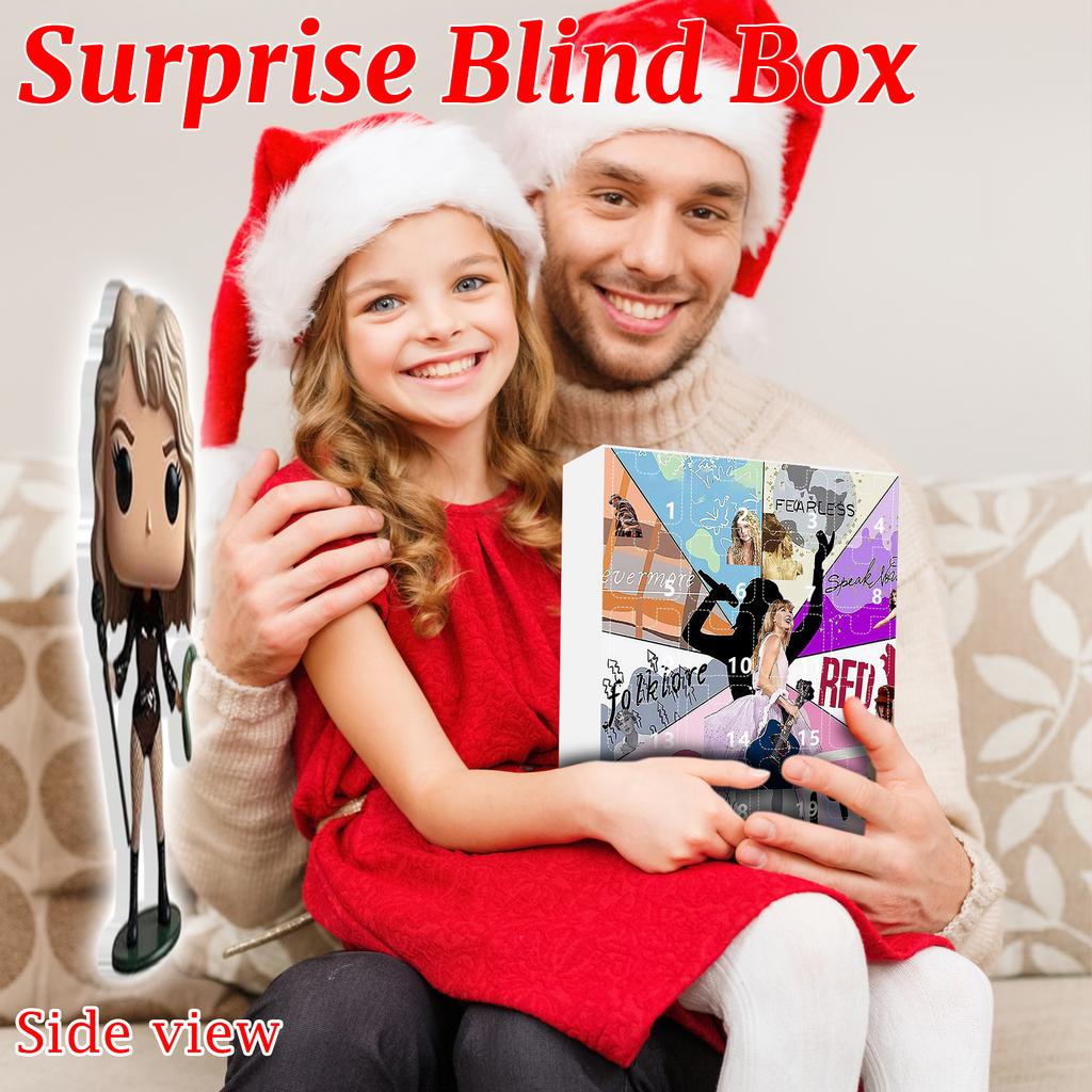 Pudełko 2D Samolot 24 Dwustronny Nadruk Wisiorek Kalendarz Odliczający 24-dniowy Świąteczny Kalendarz Adwentowy Akrylowy Wisiorek Samolot Blindbox