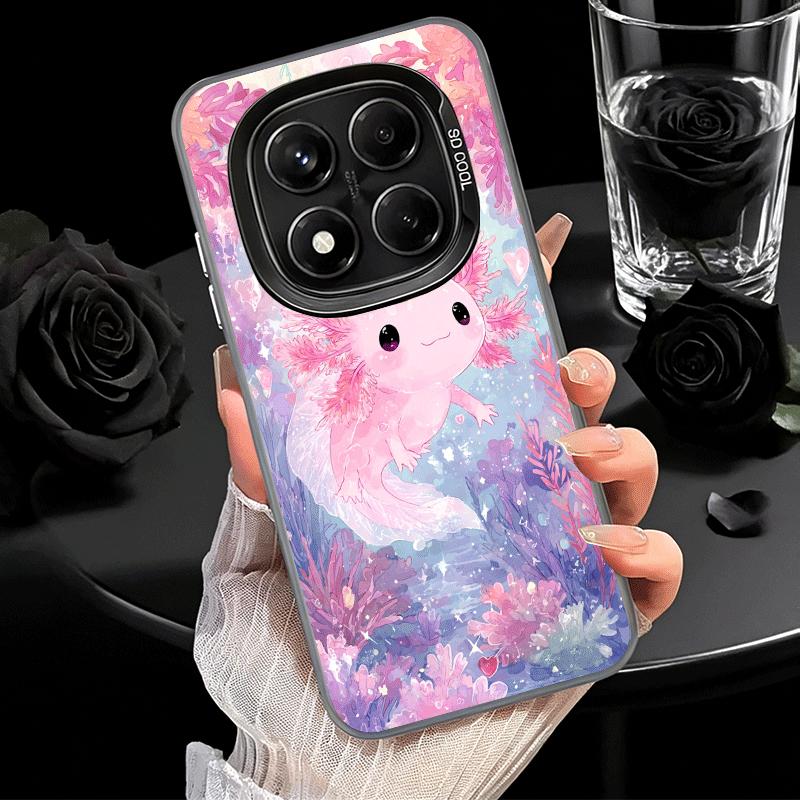 Axolotl Cartoon Cute Soft Phone Case for Samsung Galaxy S24 S25 FE S26 Edge S23 Ultra S22 Plus S21 + Shockproof Cover Back Shell