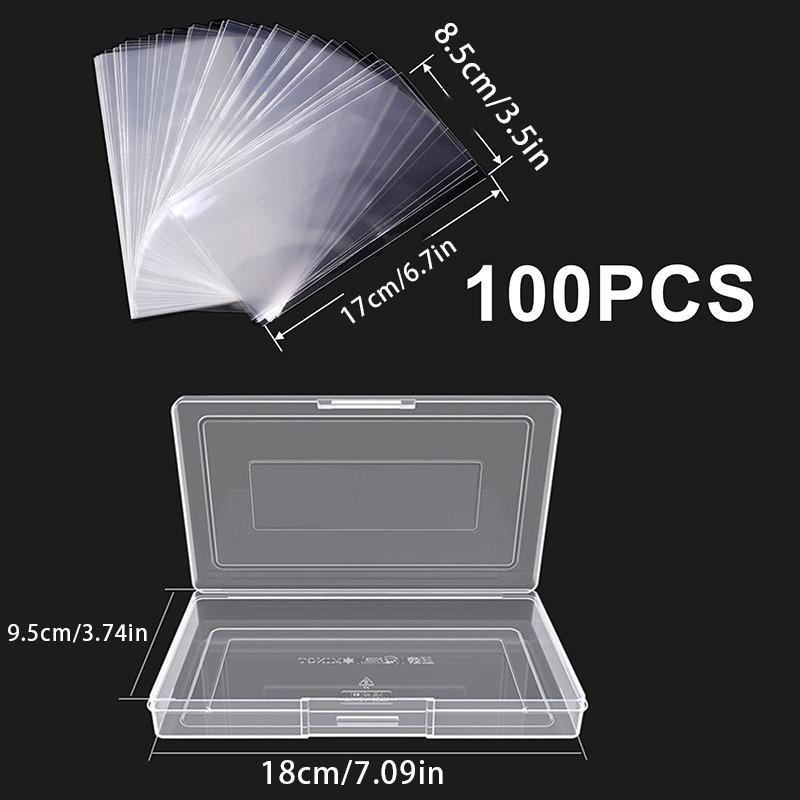 100 Pcs Clear Paper Money Holder Currency Collection Sleeves Paper Money Sleeves Bill Protector Bag Display Case Album Banknotes