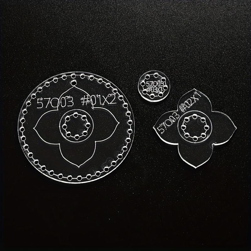 3pcs/set Acrylic Persimmon Flower Template | Leather Mold for DIY Keychain Wallet Pendant Ornament Handmade Stencil Tool