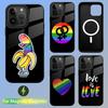 LGBT Rainbow Gay Lesbian Phone Case For iPhone 15,14,13,12,11,Plus,Pro,Max Mini Magsafe Magnetic Wireless Charging