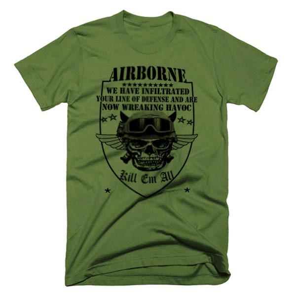 Военная Армия Флот Пулеметчик Снайпер Десантник Воздушно-десантные Унисекс Футболка XXL