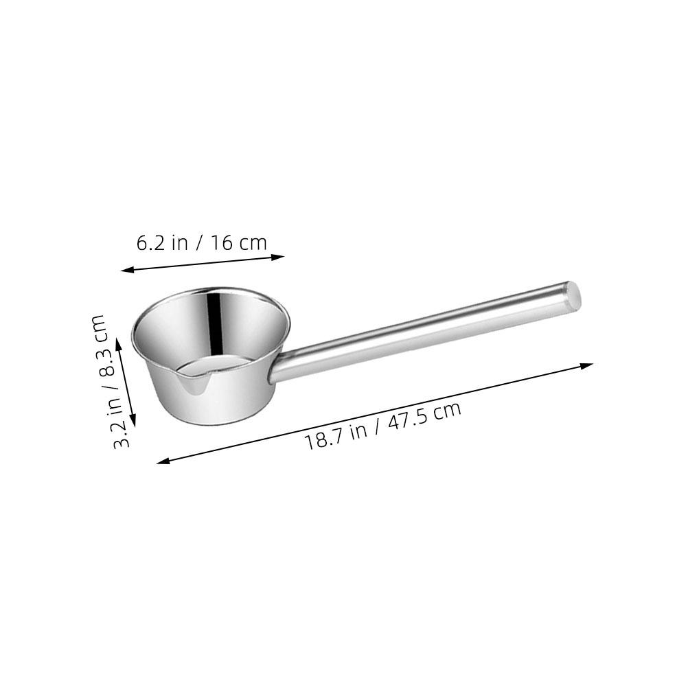 Edelstahl Löffel Wasser Schöpfen Küche Scoop Lange Griff Nudel Haushalt Silber Suppe Mehrzweck Baby