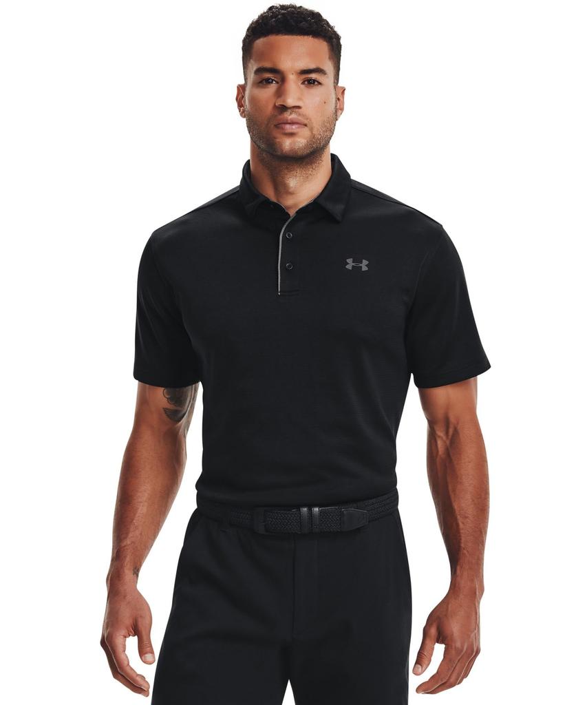 [Under Armor] Polo Shirt Tech Polo (GolfPolo Shirt) 1290140 Men's BLKGPHGPH Japan LG (Equivalent to Japanese Size L)