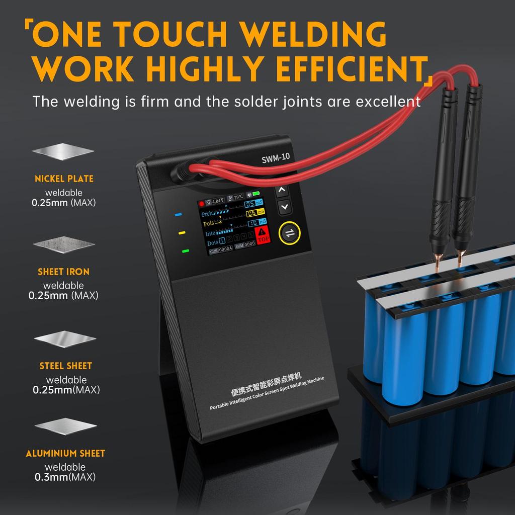 FNIRSI Handheld Spot Welder for 18650 Lithium Battery Nickel Sheets