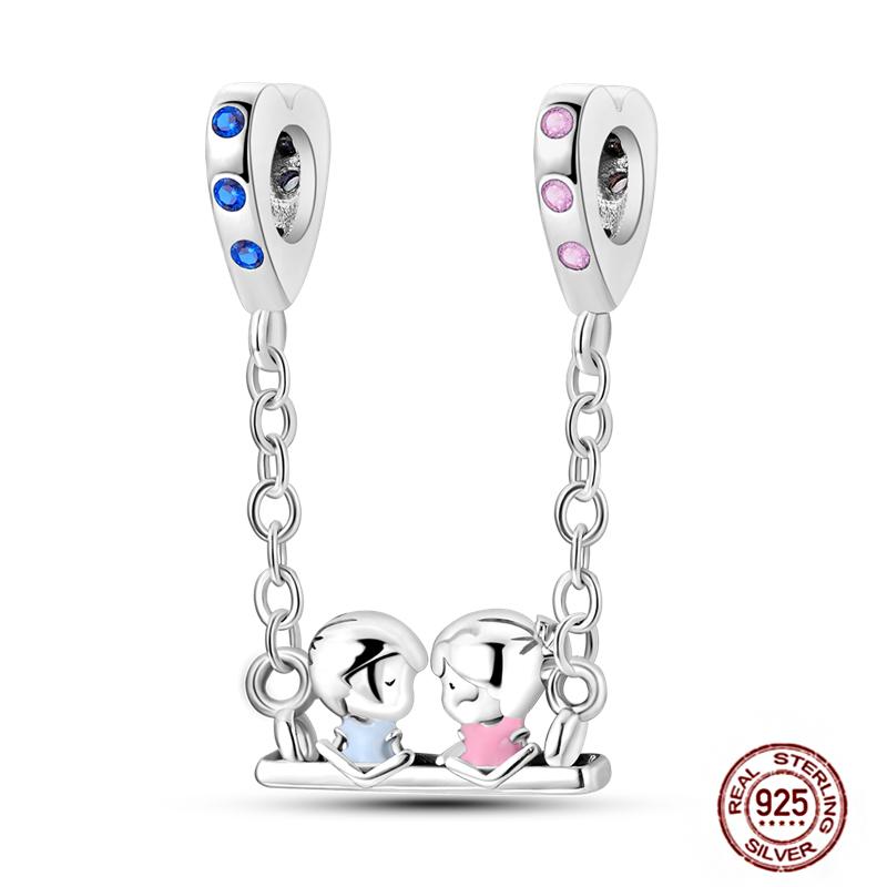 Colorful Heart Murano Glass Flower Travel Pink Charm Bead Components Copper Metal Compatible With Authentic Original Bracelet High Quality Fine