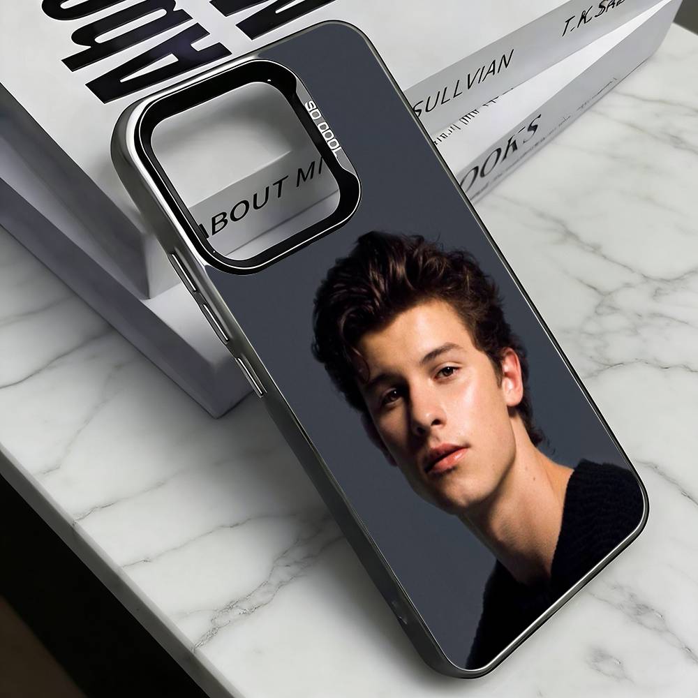 S-Shawn M-Mendes  Phone Case For iPhone 17,16,15,14,13,12,11 Plus,Pro Max,XS,Colored Silver Plated Inside Cover