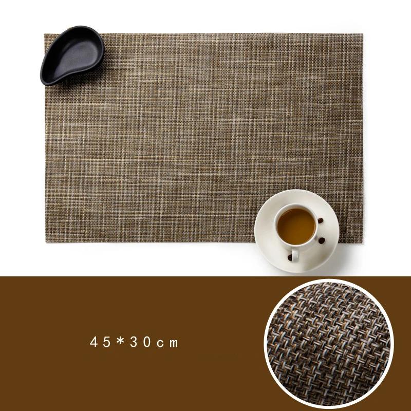 PVC Placemat Washable Dining Table Mats for Dining Table Cafe Anti-slip Hot Placemats Bowl Insulation Pad Cup Mat Table Coasters