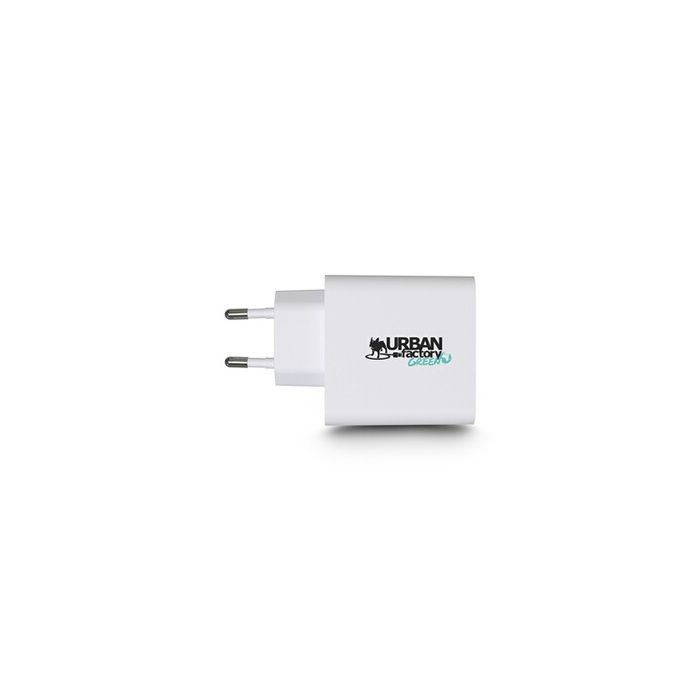 Chargeur Secteur USB-C - Urban Factory - CYCLEE - 65 W - Eco-conçu - Blanc