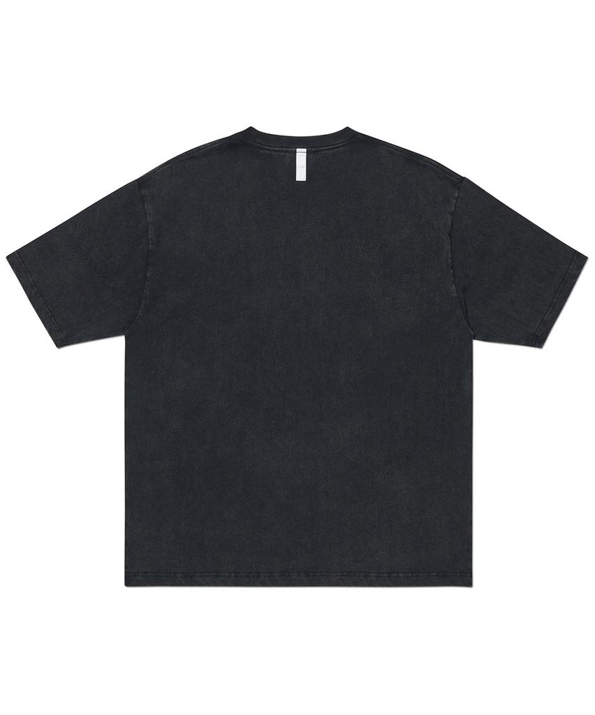 Nomaenyueol Layered Arch Graphic T-Shirt - Washed Black