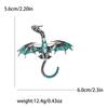 Enamel Dragon Brooches for Women Unisex Rhinestone Necklace Flying Dragon Pins Banquet Party Backpack Gifts Jewelry Accessories