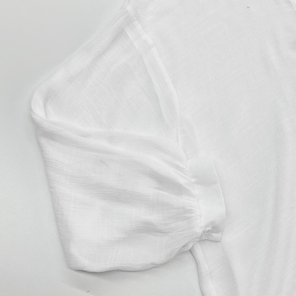 Minimalist Transparent Long-Sleeve Shirt: Casual Summer Drape for Sun Protection