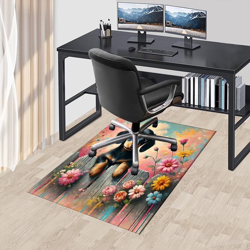 

Dachshund Theme Chair Mat Office Carpet: Oversized Rug for Home Decor, Sofa Carpet, Desk Mat Perfect Gift for Any Room in Bedroom or Living Room 60cm by 90cm