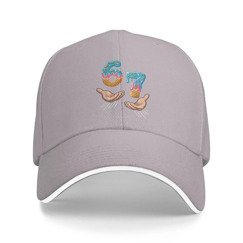 Six Seven 6 7 Ice Cream Hands Meme Baseball Cap Running Hippie High Quality Hip Hop Hats Male Fashion Design Baseball Caps