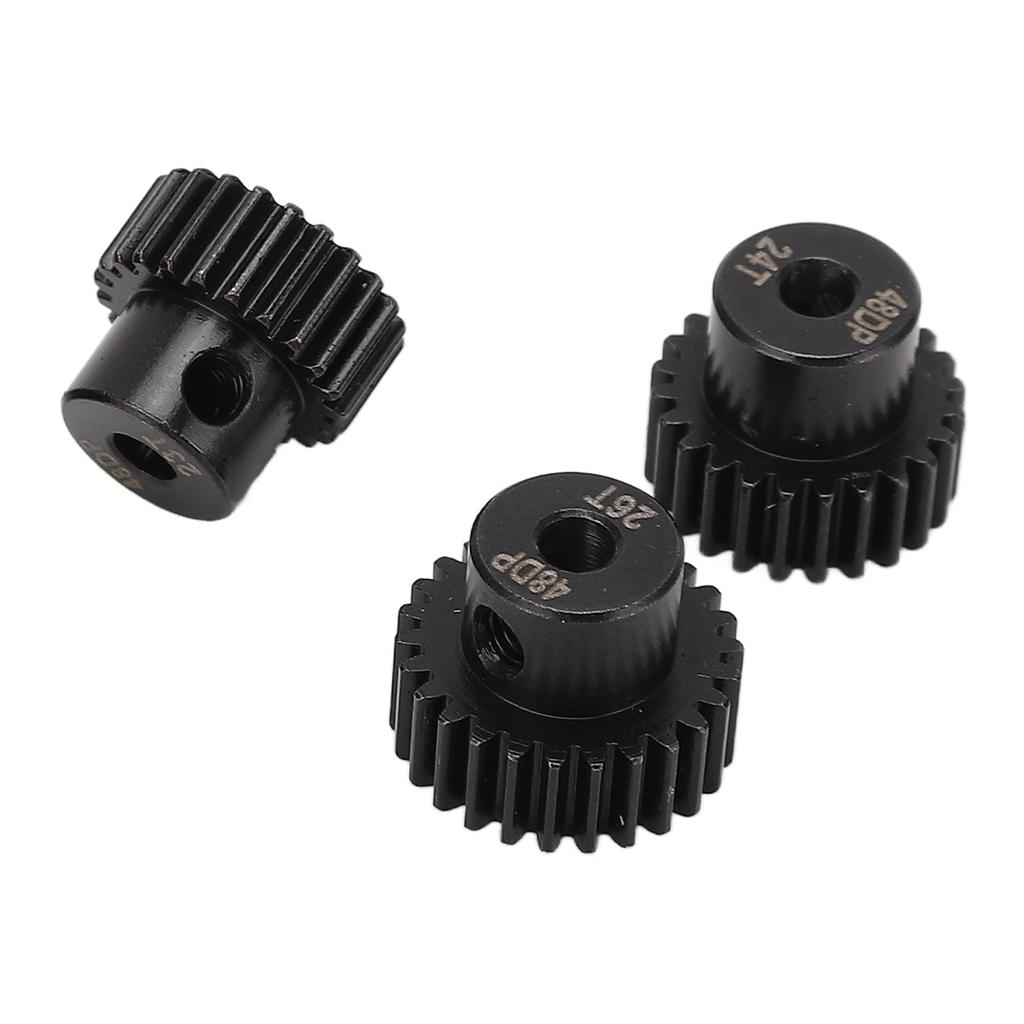 5 Pcs RC Pinion Gear Set 48DP 0.53M 3.175mm 23T 24T 25T 26T 27T Chromium Molybdenum Alloy Steel Motor Gear Set for 1/10