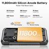 Doogee Blade 20 Max Android 15 Odolný smartphone, 36 GB + 1 TB ROM/TF 2 TB, 11800 mAh/33 W, 6,6 palce 120 Hz + 64 MP, 3 sloty na karty/4G SIM/NFC/GPS/ID obličeje