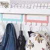 Hot 1Pcs Traceless Door Back Type Over Door Hook Shower Hook Storage Hanger 5 Hooks Bathroom Organizer Rack Iron Art Coat Rack