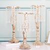 Elegant Metal Flower Arrangement Stand,Crystal Flower Stand Wedding Centerpieces for Table Decorations Metal Flower Vase